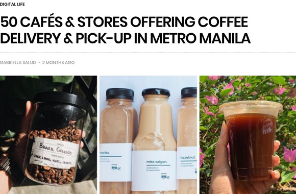 TRIPZILLA: 50 CAFÉS & STORES OFFERING COFFEE DELIVERY & PICK-UP IN METRO MANILA